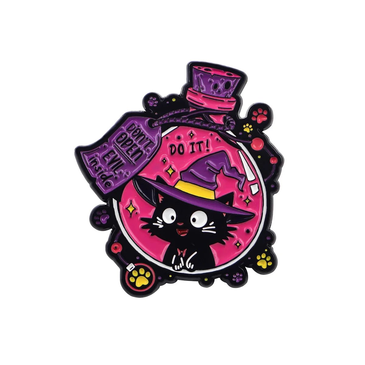 Cute Black Cat Enamel Pin - Animal Brooch Lapel Badge for Backpack & Clothing