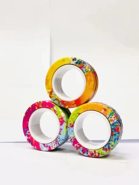 Magnetic Fidget Rings - ADHD Stress Relief Toy Set