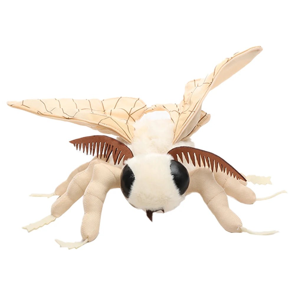 Realistic Silkworm Moth Plush Toy — 25cm Soft Insect Stuffed Animal for Kids & Nature Lovers