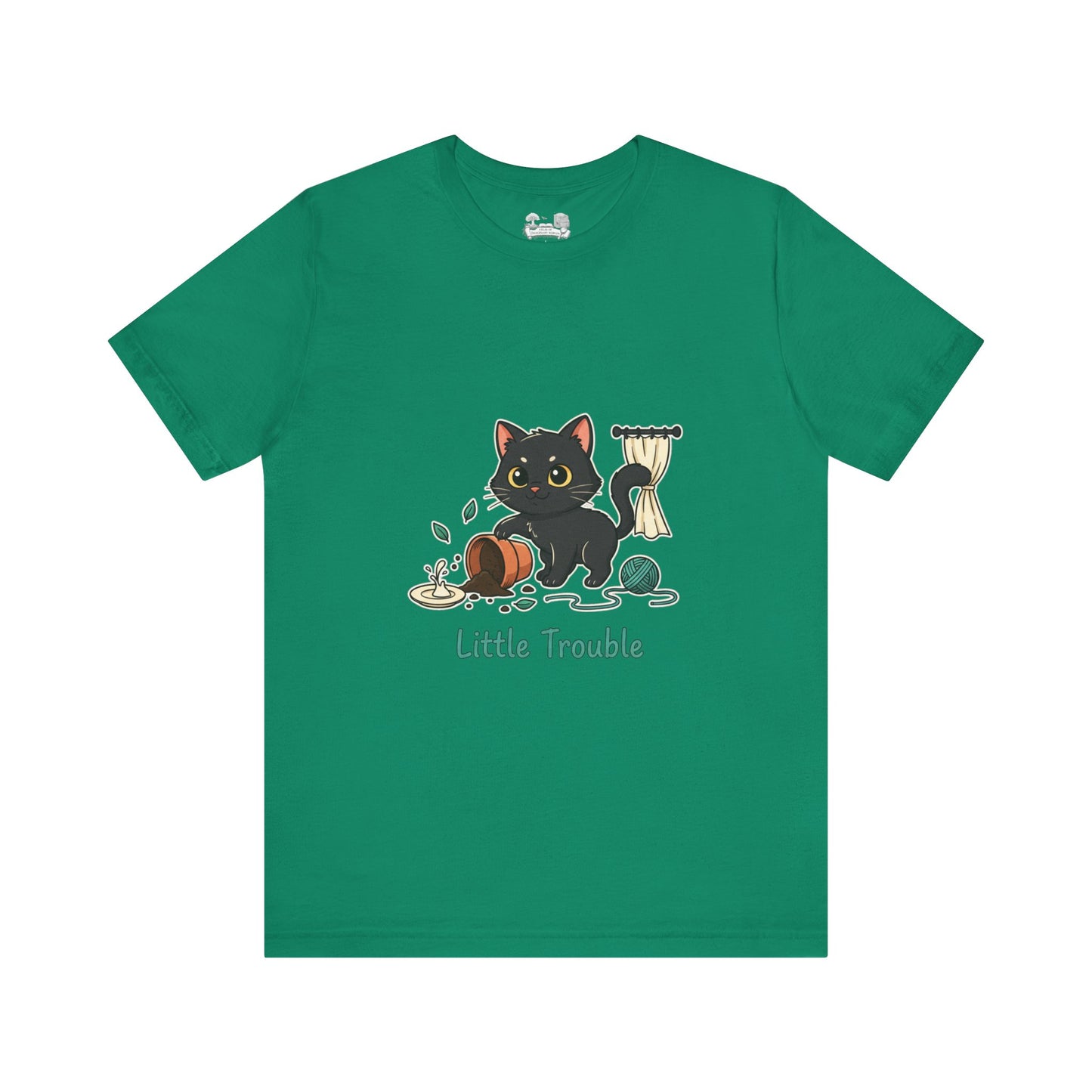 Little Trouble Black Cat T-Shirt — Cute Mischief Cat Tee