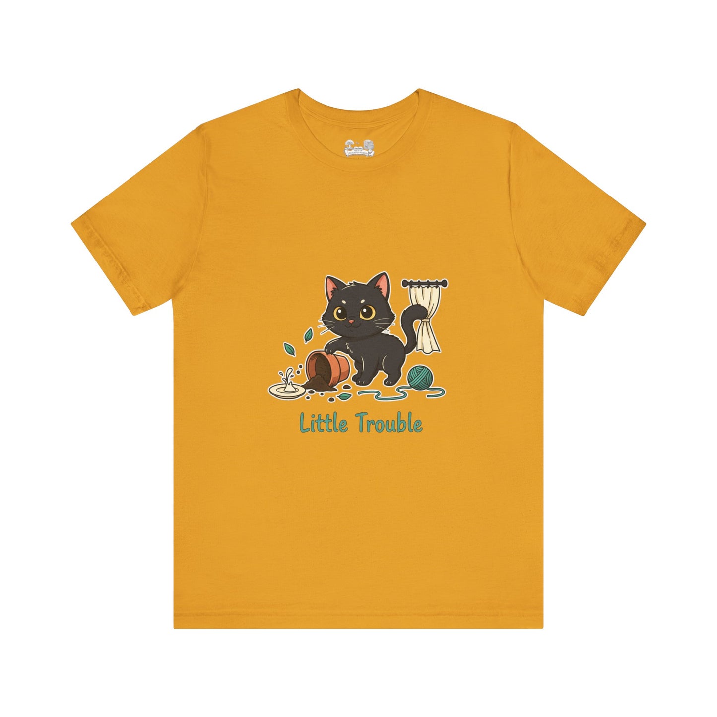 Little Trouble Black Cat T-Shirt — Cute Mischief Cat Tee