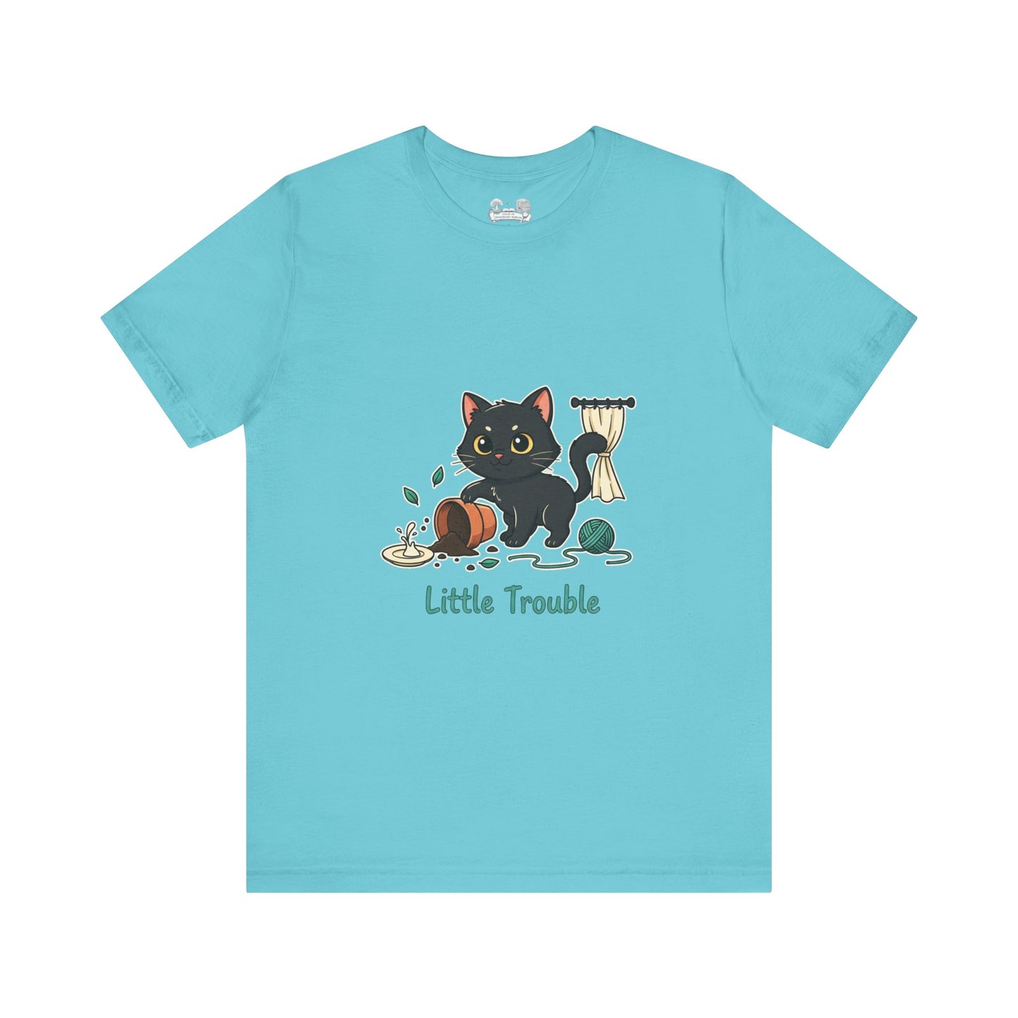 Little Trouble Black Cat T-Shirt — Cute Mischief Cat Tee