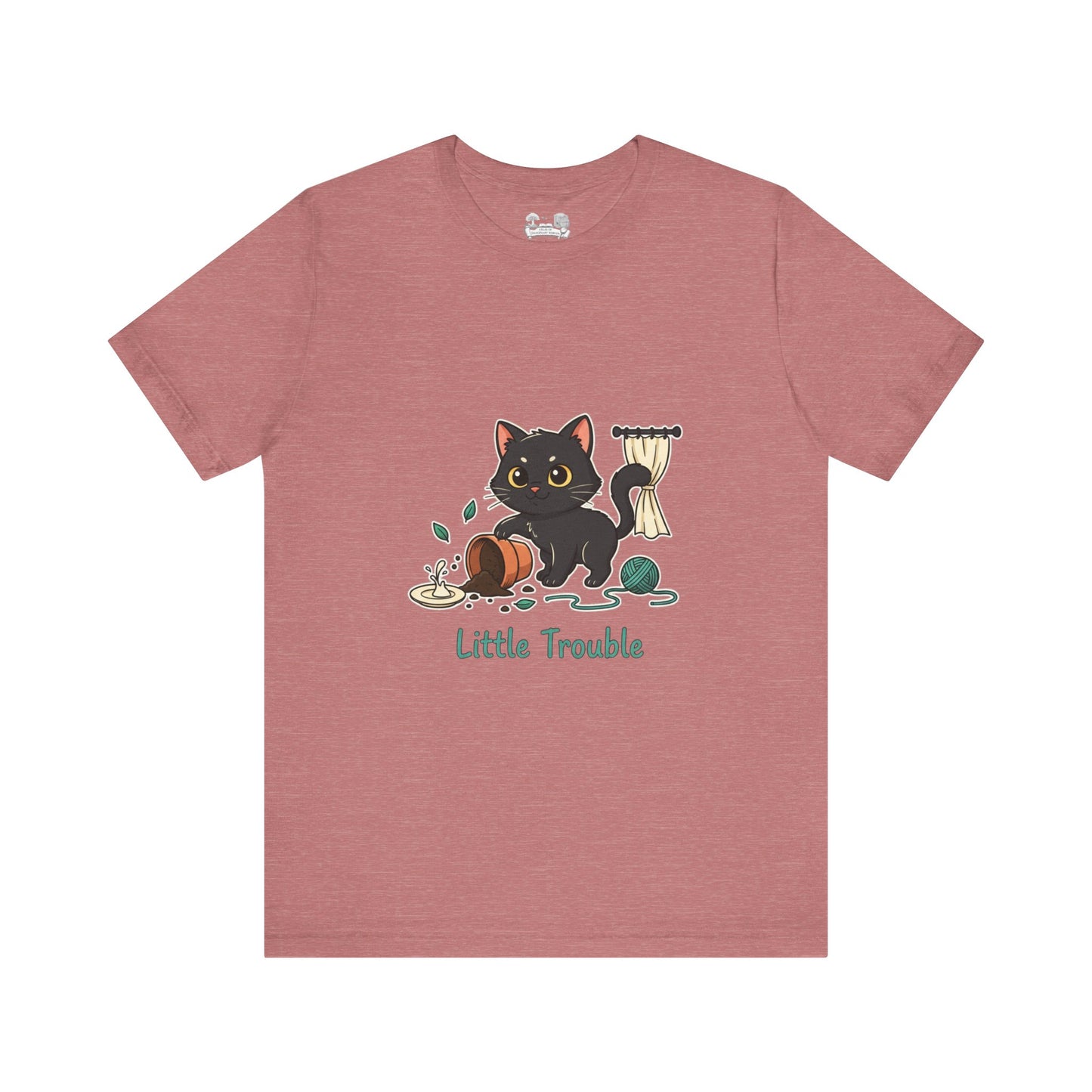 Little Trouble Black Cat T-Shirt — Cute Mischief Cat Tee
