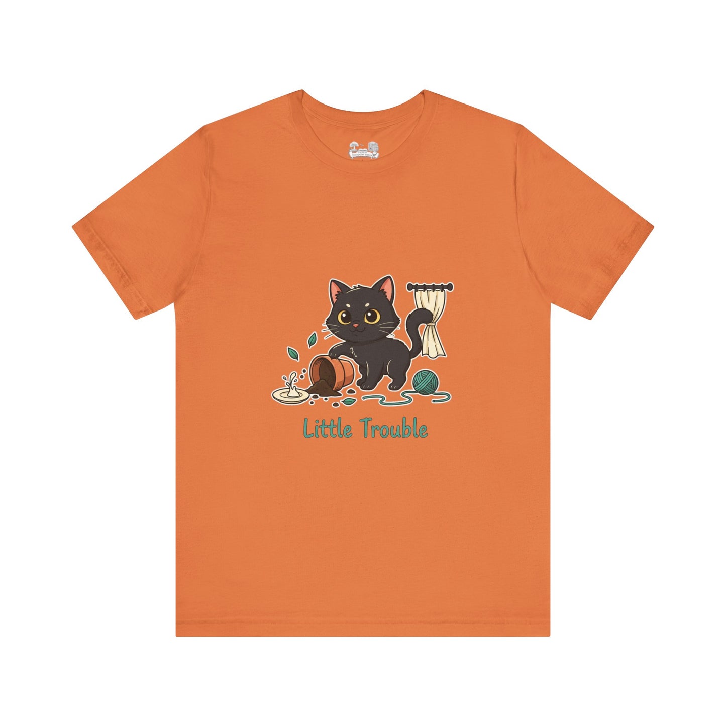 Little Trouble Black Cat T-Shirt — Cute Mischief Cat Tee