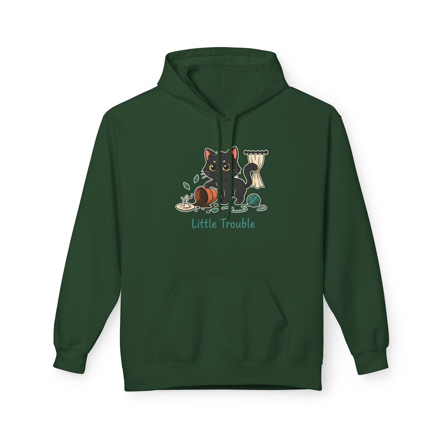 Cat 'Little Trouble' Hoodie – Cute Kittens Graphic Sweatshirt