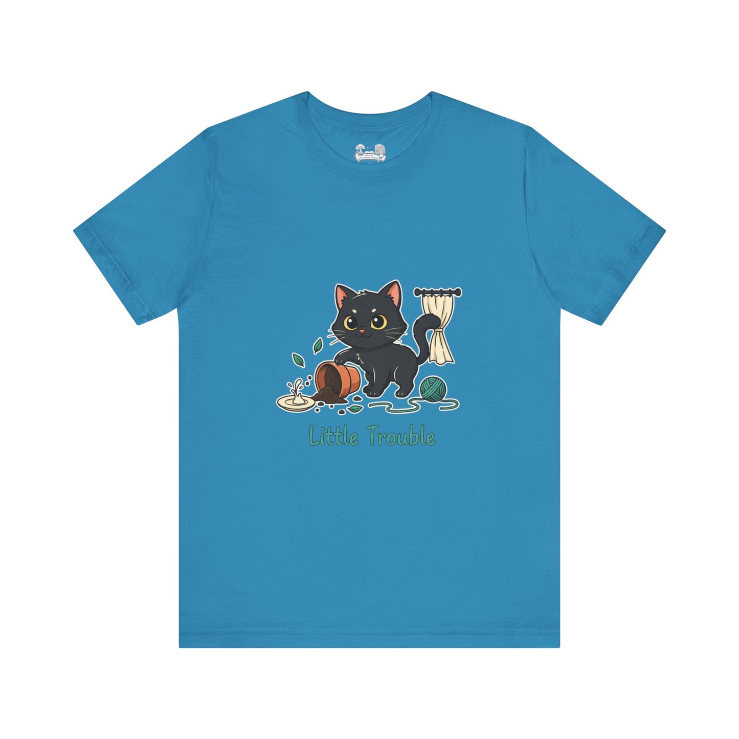 Little Trouble Black Cat T-Shirt — Cute Mischief Cat Tee