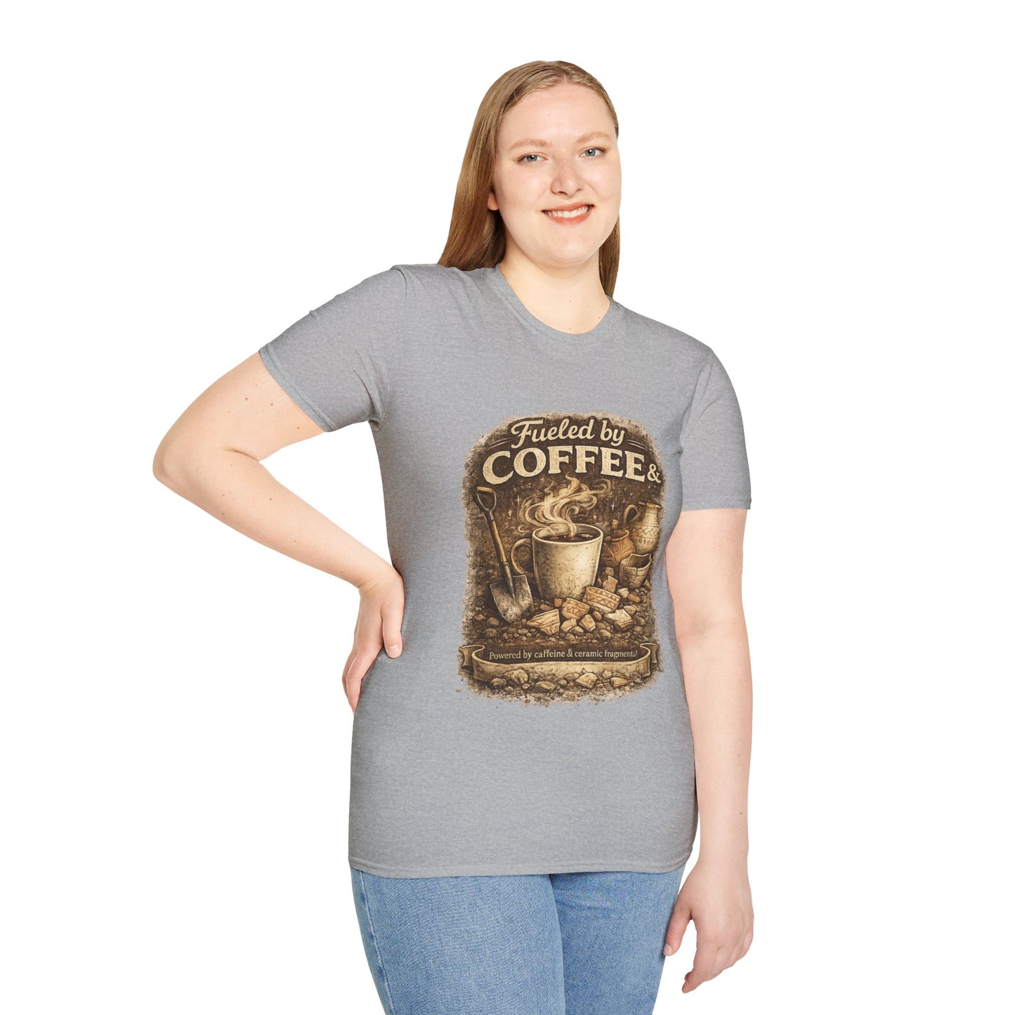 Archaeologist Fuel T-Shirt — Coffee & Pottery Sherds Funny Archaeology Tee