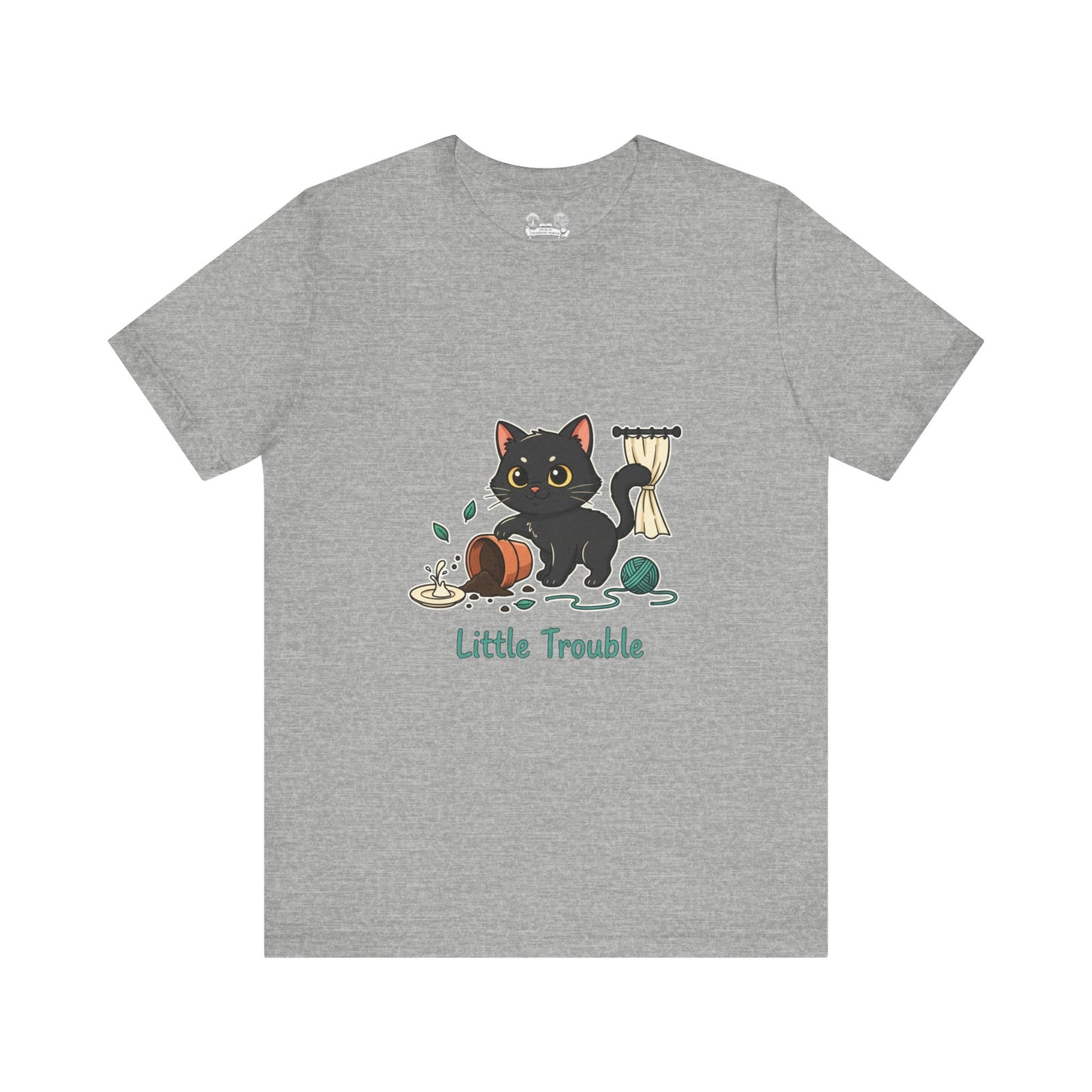 Little Trouble Black Cat T-Shirt — Cute Mischief Cat Tee