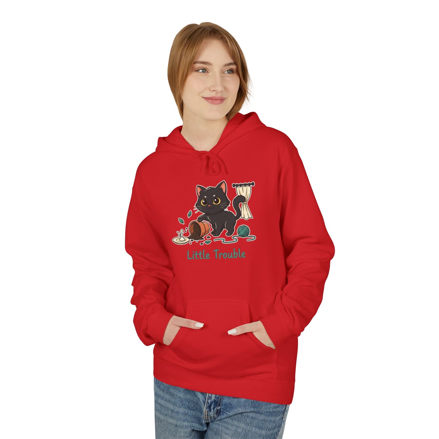 Cat 'Little Trouble' Hoodie – Cute Kittens Graphic Sweatshirt
