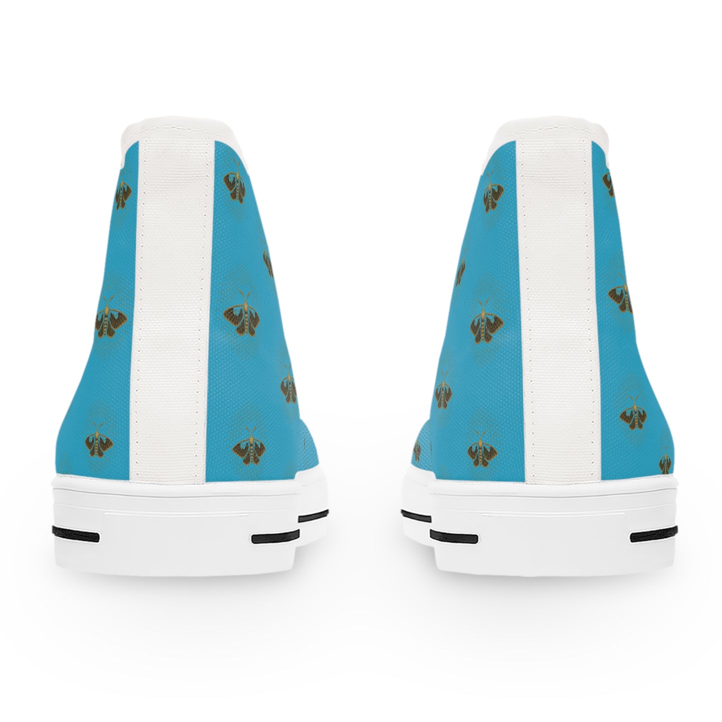 Blue Golden Moth High Top Sneakers