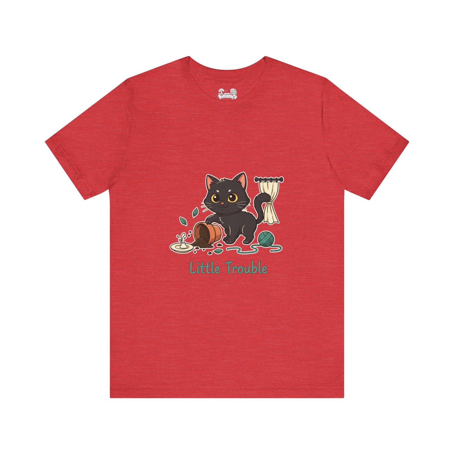 Little Trouble Black Cat T-Shirt — Cute Mischief Cat Tee