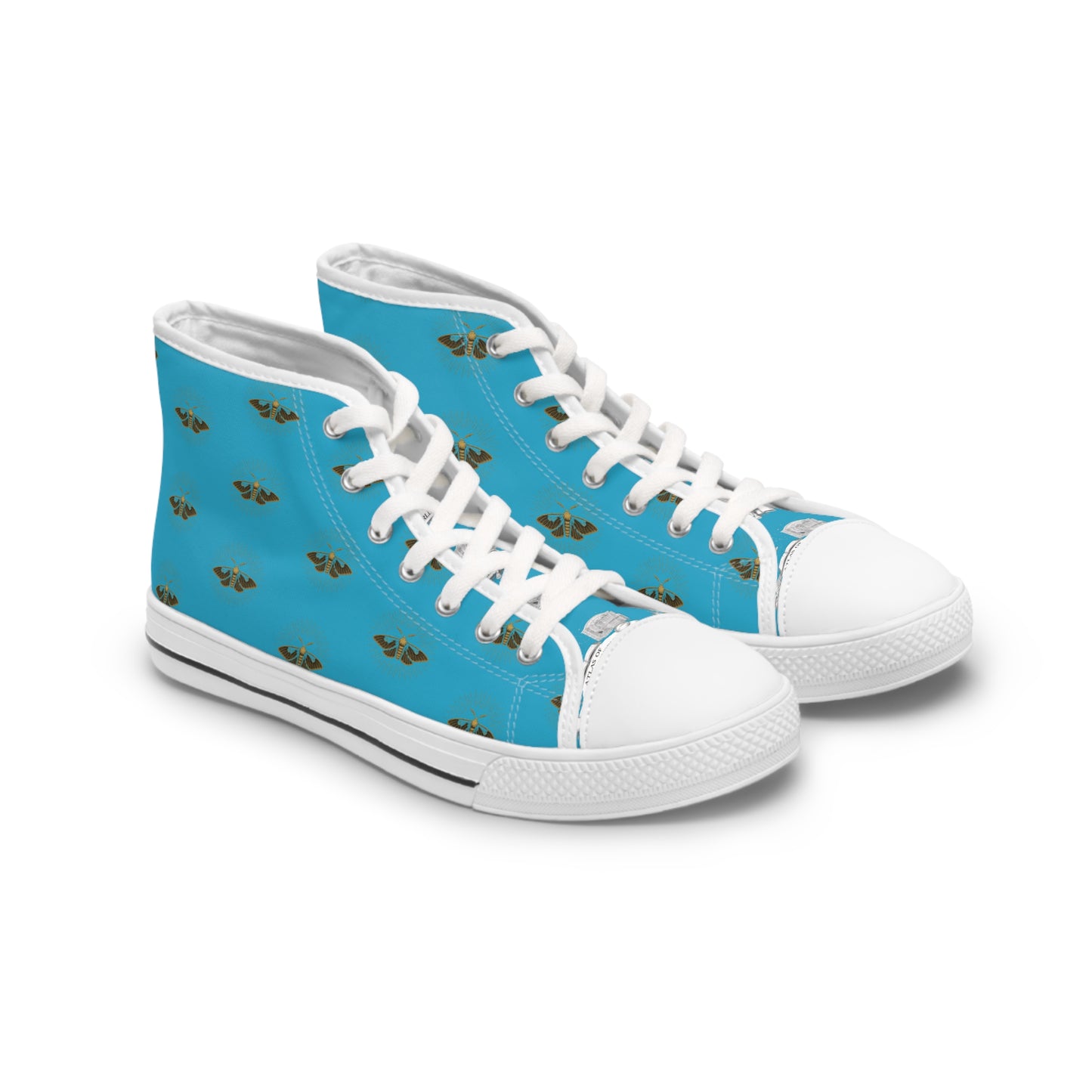 Blue Golden Moth High Top Sneakers