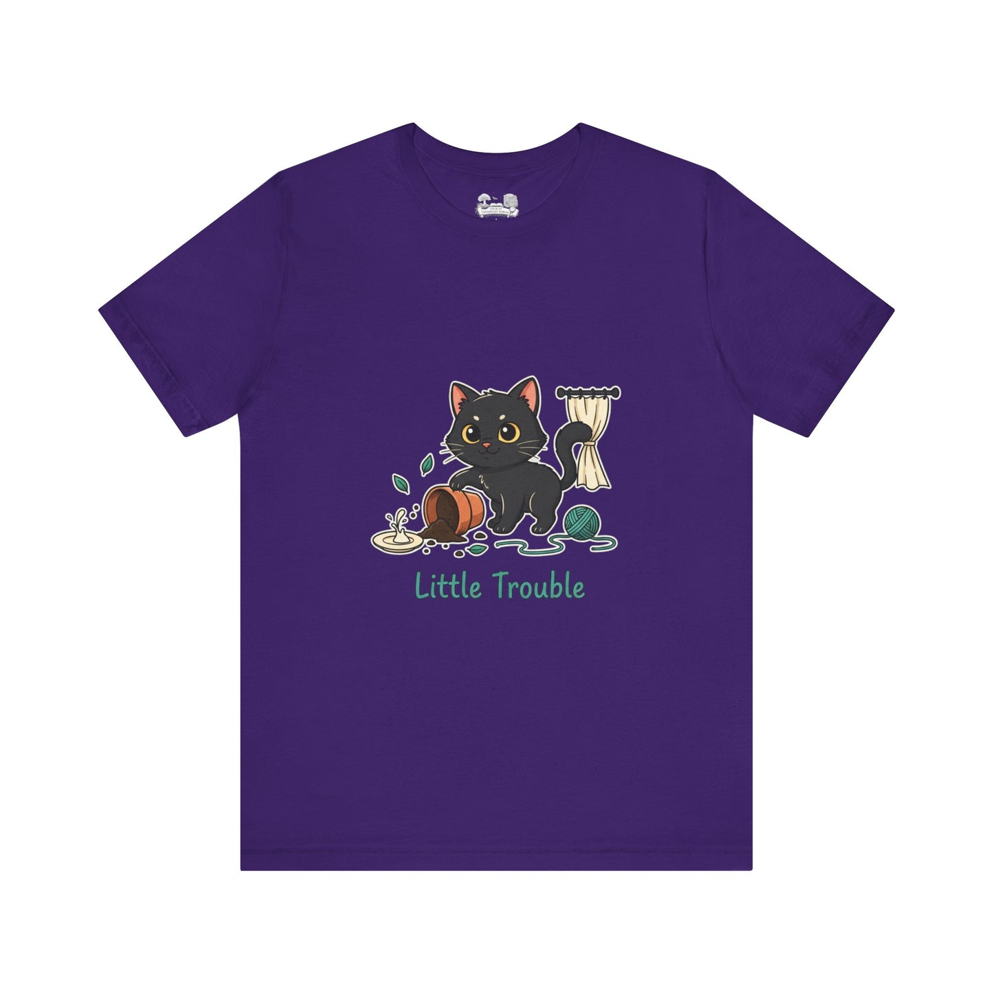 Little Trouble Black Cat T-Shirt — Cute Mischief Cat Tee