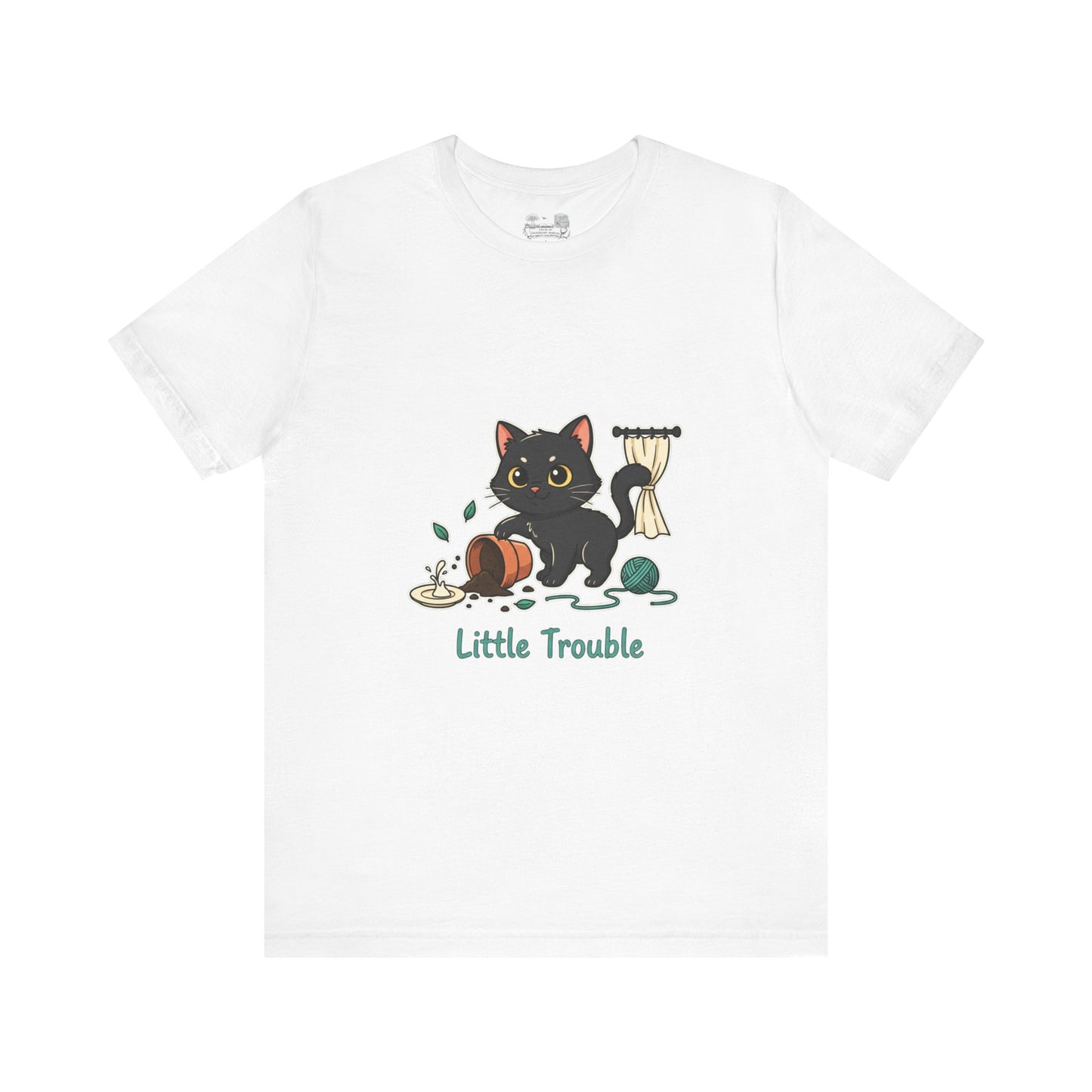 Little Trouble Black Cat T-Shirt — Cute Mischief Cat Tee