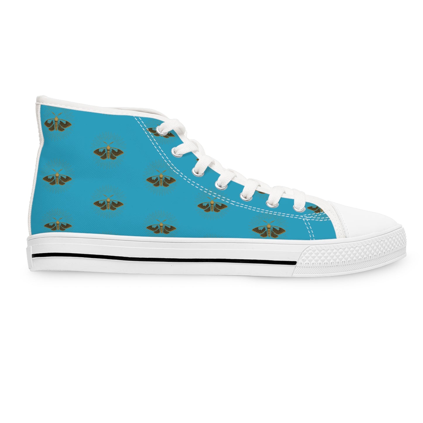 Blue Golden Moth High Top Sneakers