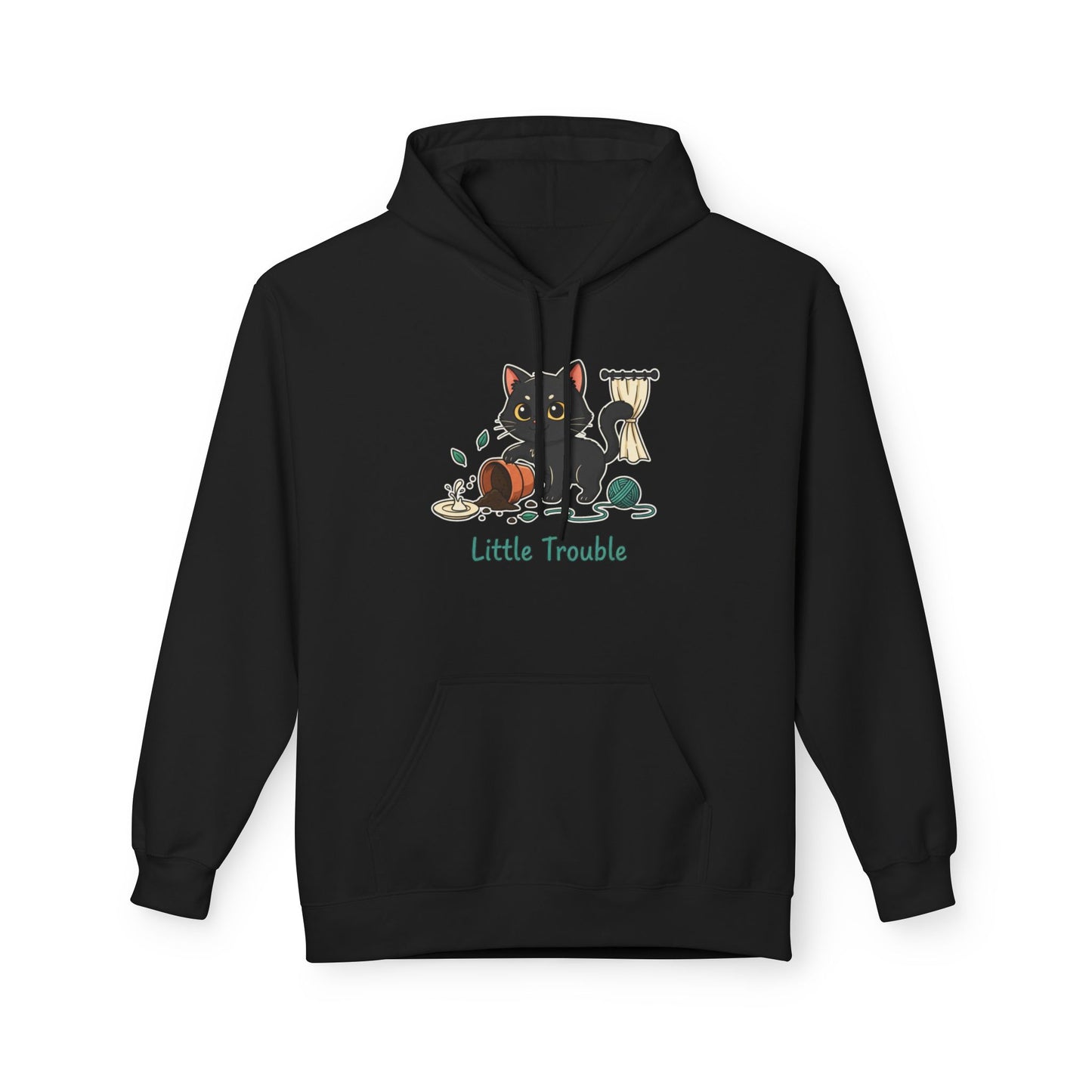 Cat 'Little Trouble' Hoodie – Cute Kittens Graphic Sweatshirt