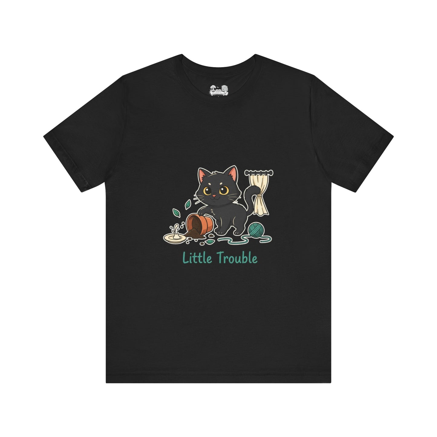 Little Trouble Black Cat T-Shirt — Cute Mischief Cat Tee