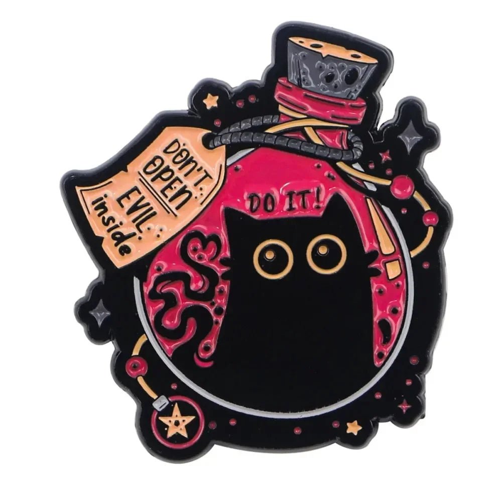 Cartoon Animal Cat Enamel Badge — Fashion Metal Brooch for Backpacks