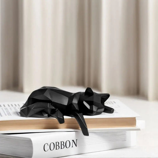 Modern Minimalist Cat Statue - Bookshelf & Desk Decoration Figurine