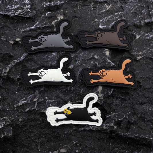 Luminous Cat PVC Patch — Glow-in-Dark Velcro Badge for Bags & Backpacks