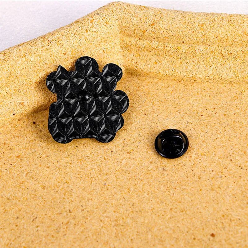 Cats in Plants Enamel Pin — Black Cat Potted Plant Badge