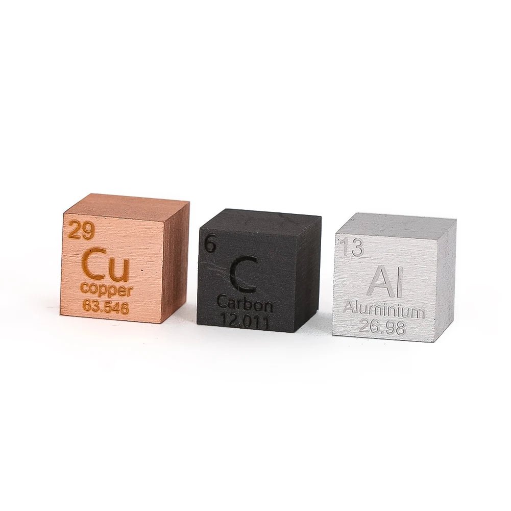 Element Cube Collection — Miniature Periodic Table Display for Science Education