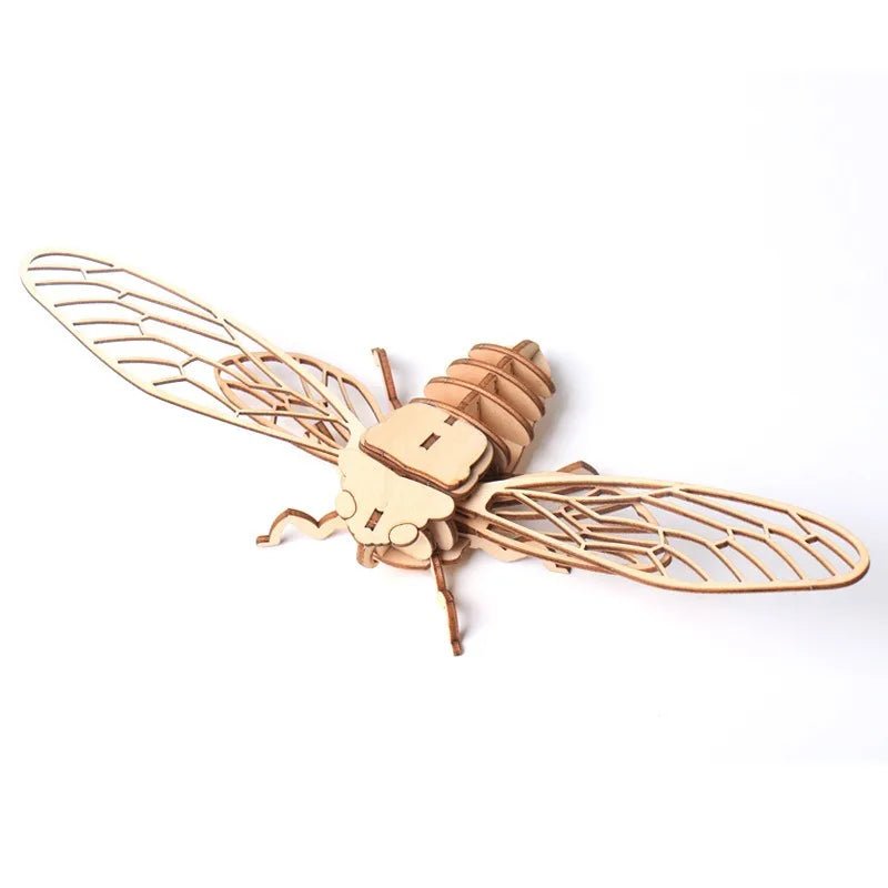 Wooden Multi-Insect 3D Puzzle — Educational Assembly Model for Kids