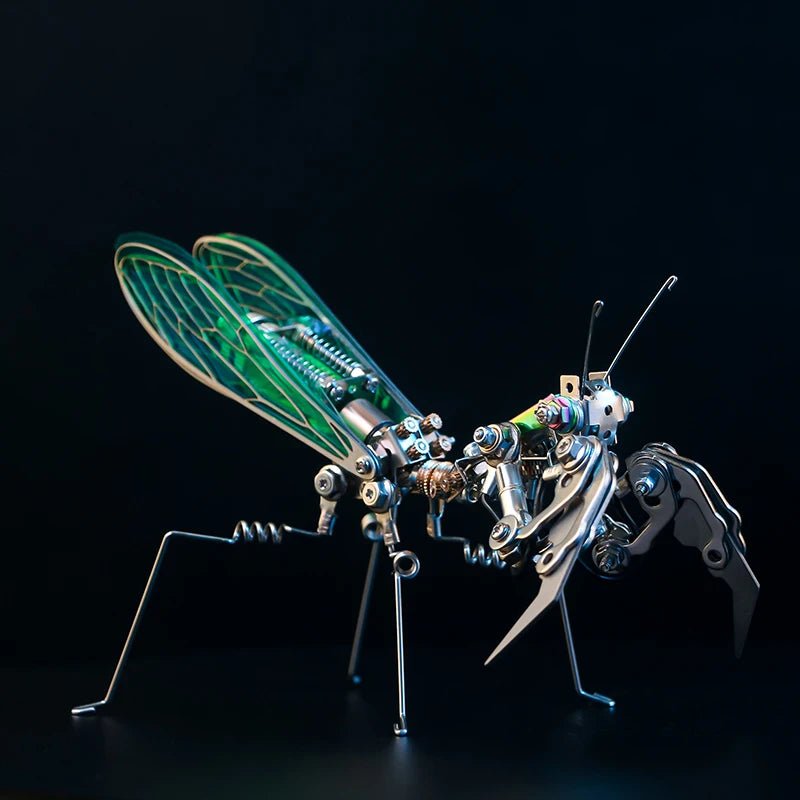 Steampunk praying mantis 3D Mechanical Insects Fantasy prayer worm puzzle Diy Assembly Toy for Kids Adults Gift -258pcs+