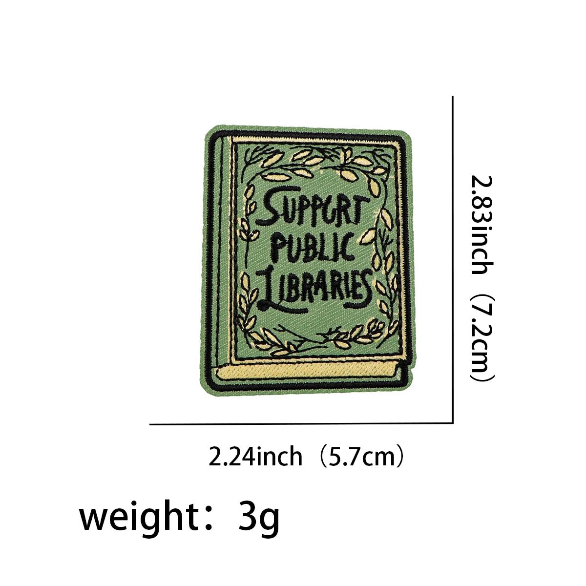 Book Lover Embroidered Patches — Iron-On Reading Enthusiast Appliques