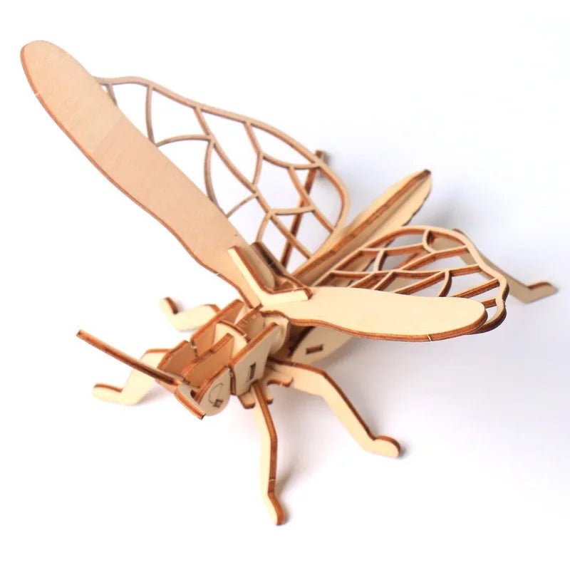 Wooden Multi-Insect 3D Puzzle — Educational Assembly Model for Kids