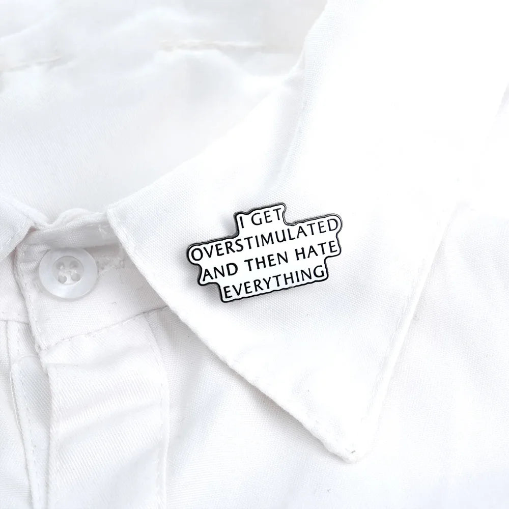 Overstimulated Enamel Pin — ADHD & Neurodivergent Mental Health Badge