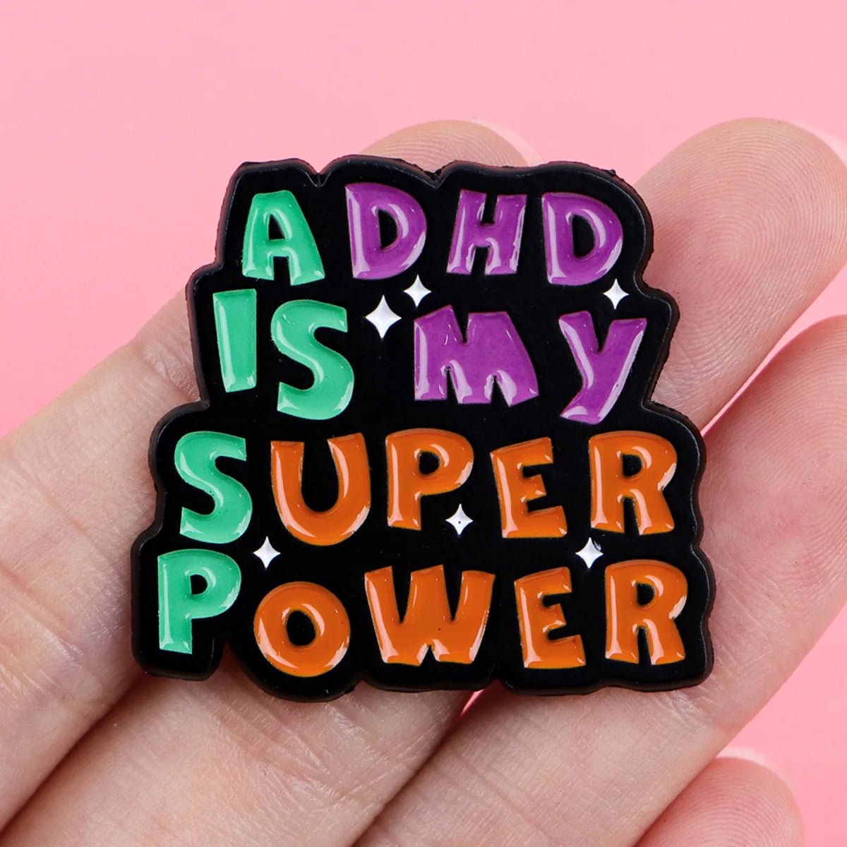 ADHD Quote Enamel Pin — Neurodivergent Awareness Lapel Badge