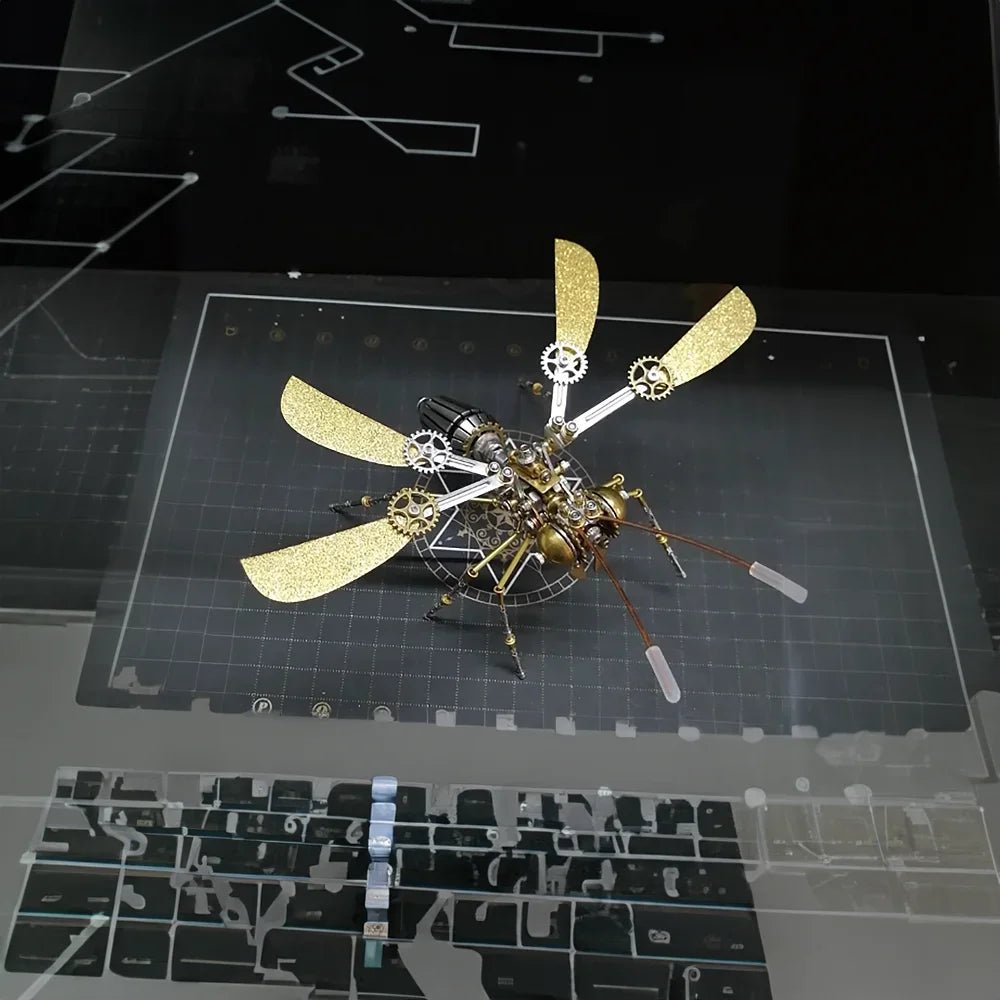 Steampunk Bumblebee Building Set - Mechanical Insect 3D Assembly Model