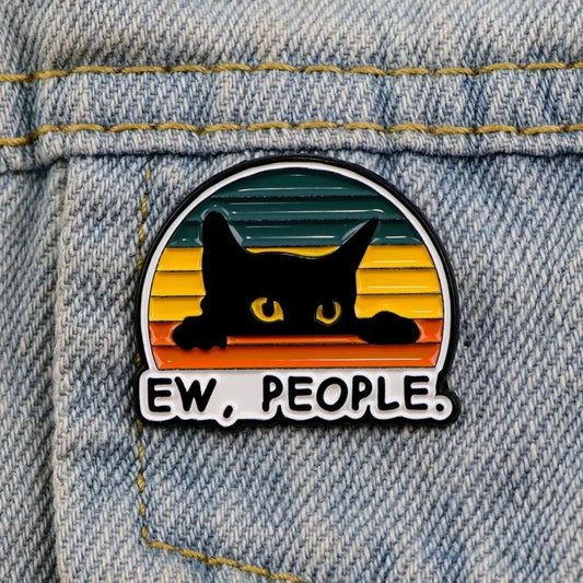 Cartoon Animal Cat Enamel Badge — Fashion Metal Brooch for Backpacks