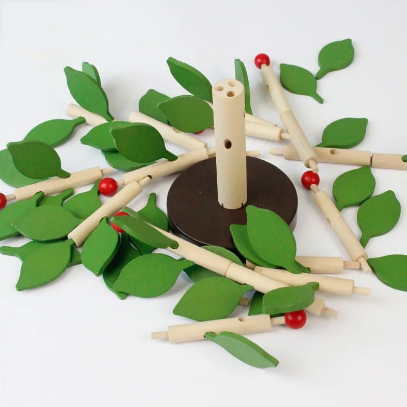 Wooden Tree 3D Puzzle - Educational Montessori Building Blocks