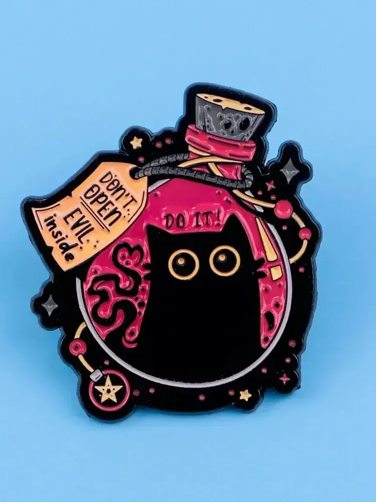 Cartoon Animal Cat Enamel Badge — Fashion Metal Brooch for Backpacks