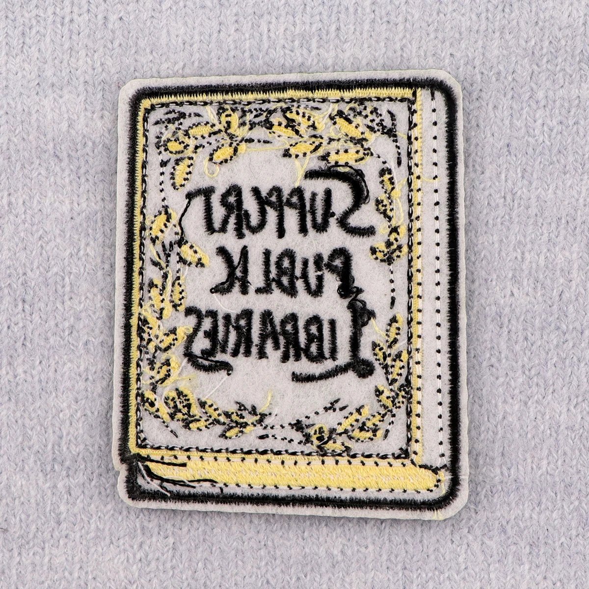 Book Lover Embroidered Patches — Iron-On Reading Enthusiast Appliques