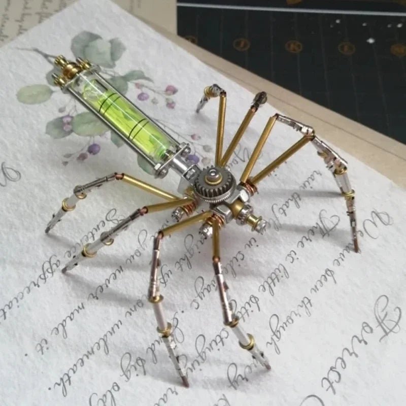 DIY Biochemical Spider Metal Model Kit — 100+ Piece Steampunk Assembly Toy