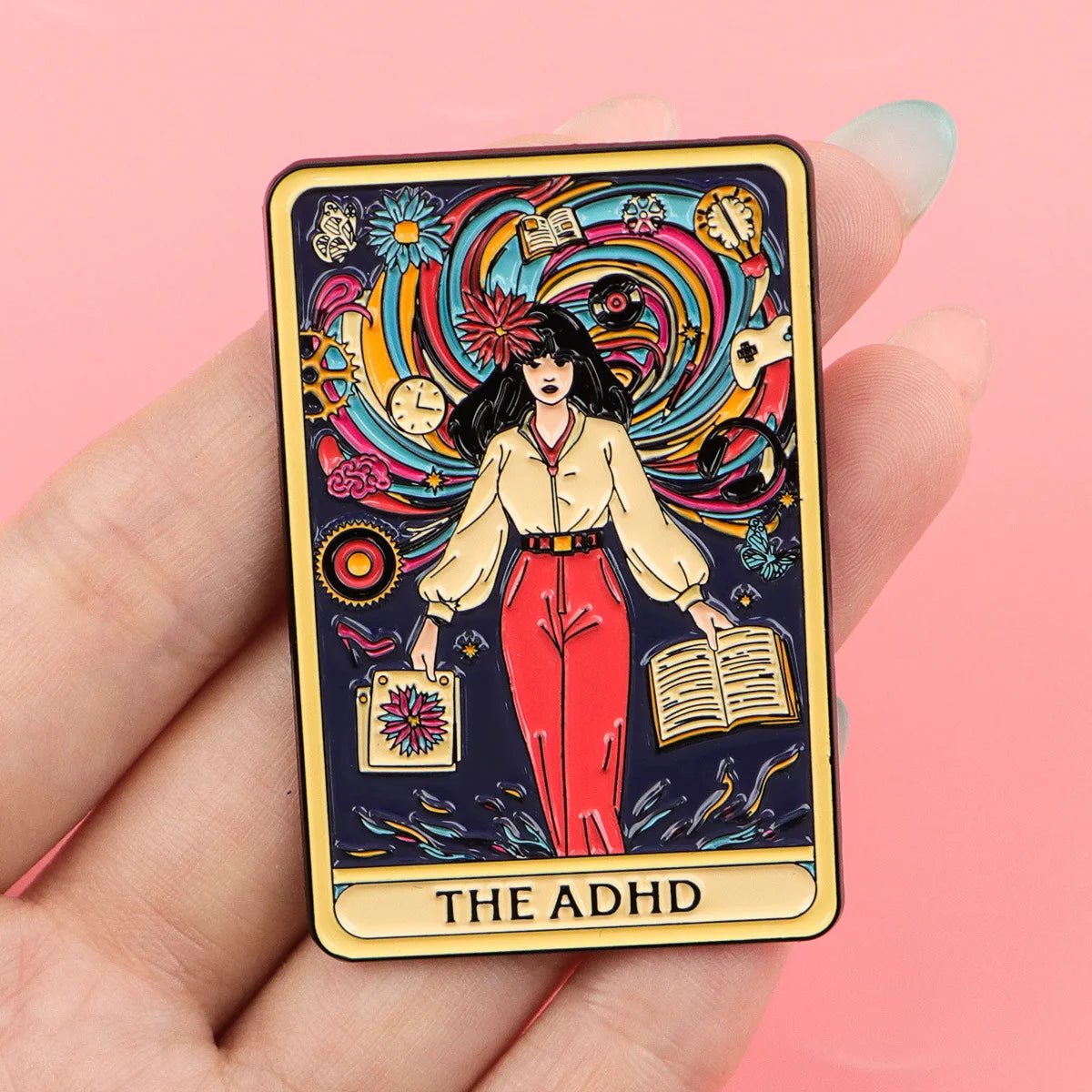 ADHD Quote Enamel Pin — Neurodivergent Awareness Lapel Badge