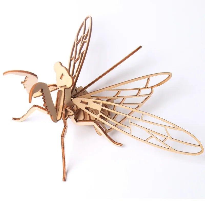 Wooden Multi-Insect 3D Puzzle — Educational Assembly Model for Kids