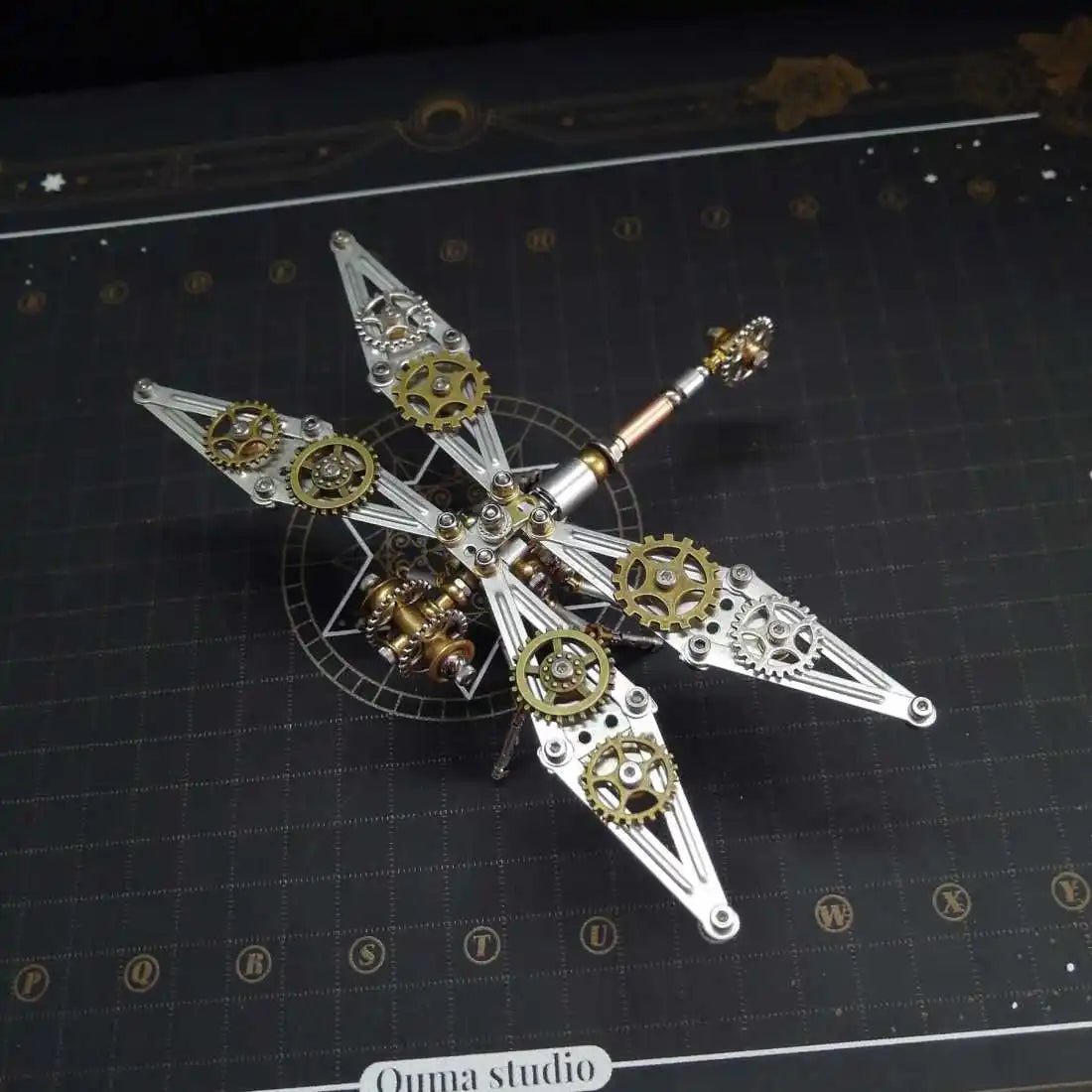 3D Metal Dragonfly Puzzle — 200+ Piece Steampunk Assembly Model Kit