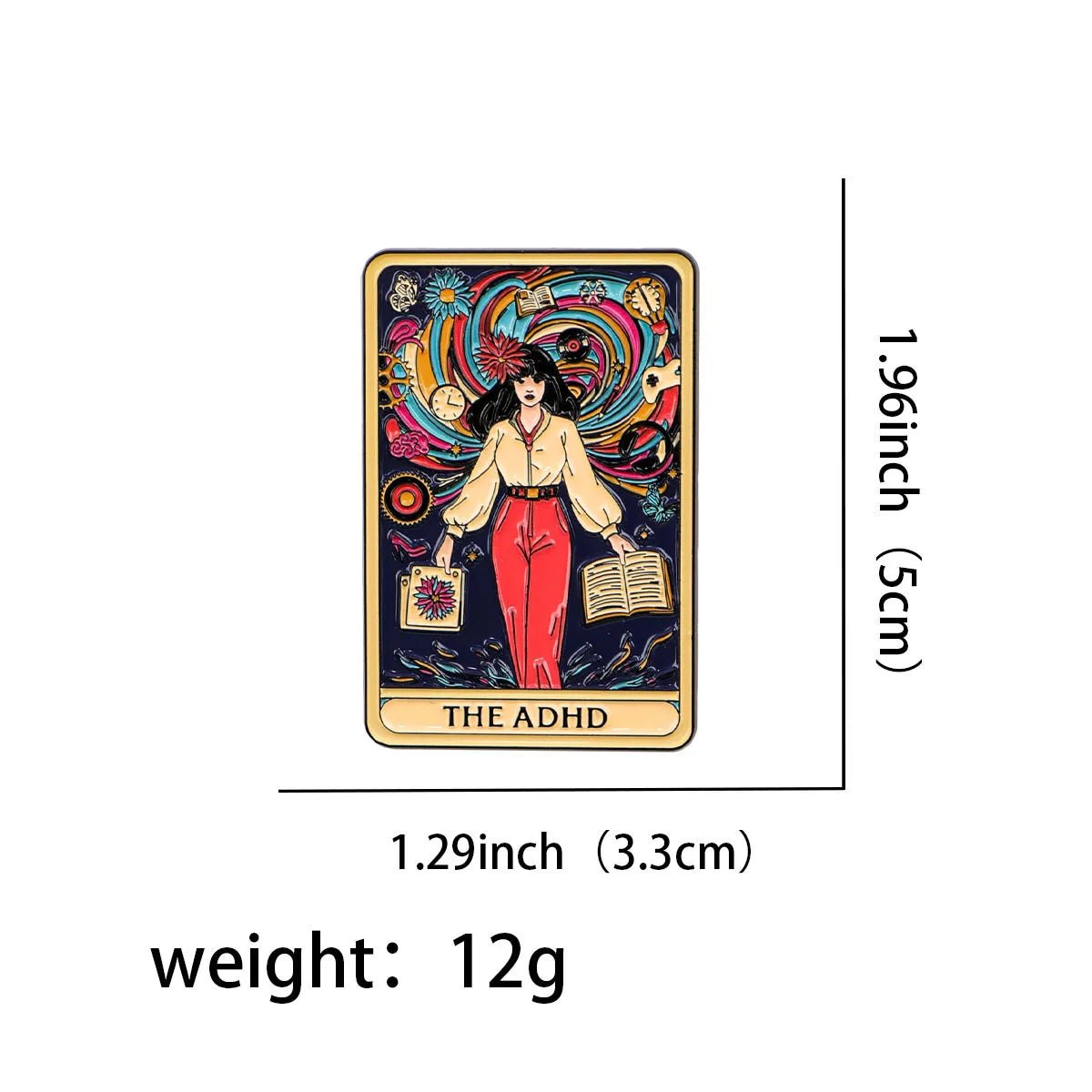 ADHD Quote Enamel Pin — Neurodivergent Awareness Lapel Badge