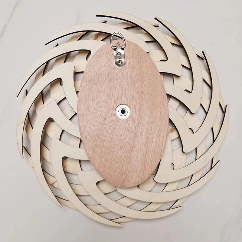 Handmade Kinetic Sculpture - Moving Wooden Windmill Art