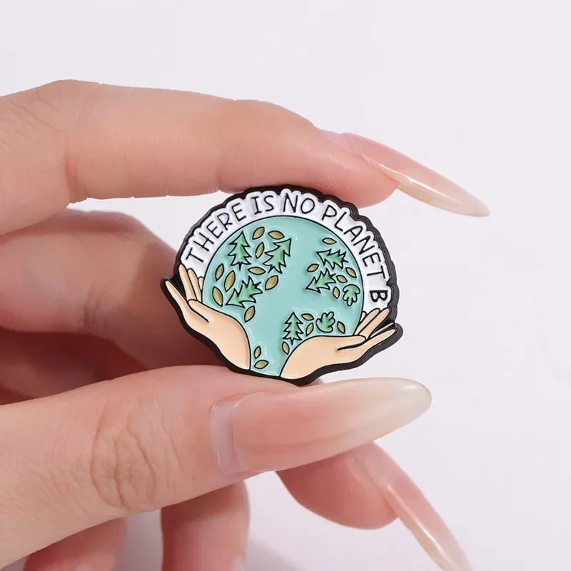 Earth Day Enamel Pin — Protect Our Planet Environmental Awareness Badge