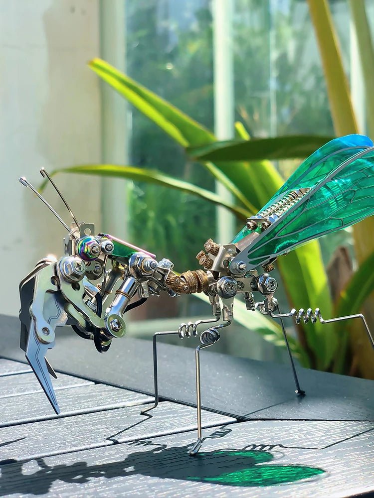 Steampunk praying mantis 3D Mechanical Insects Fantasy prayer worm puzzle Diy Assembly Toy for Kids Adults Gift -258pcs+