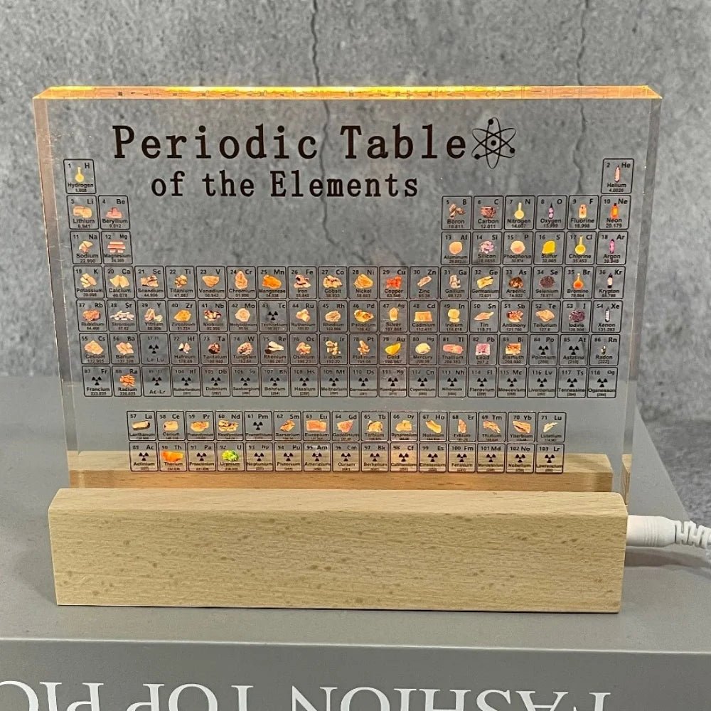 Acrylic Periodic Table Display - LED light