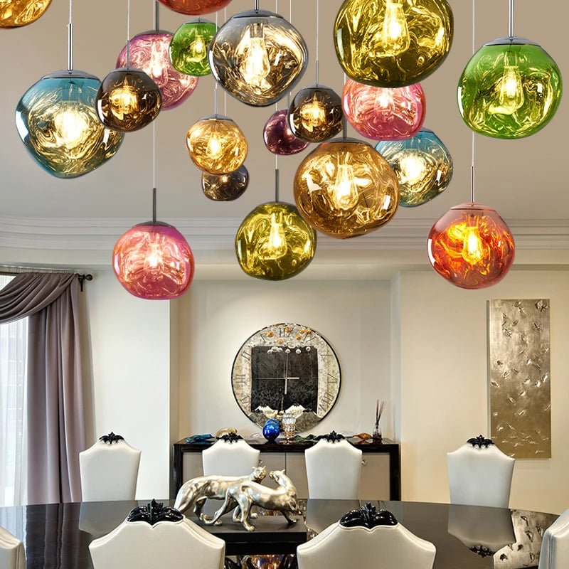 Nordic Lava LED Pendant Lamp — Modern Acrylic Ceiling Light for Living Room & Dining