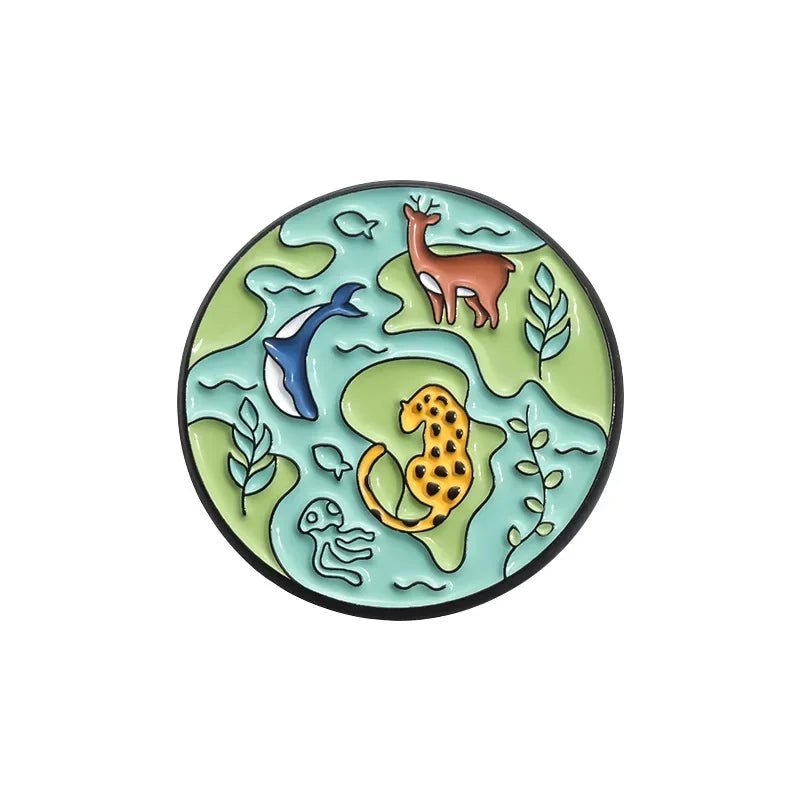 Earth Day Enamel Pin — Protect Our Planet Environmental Awareness Badge