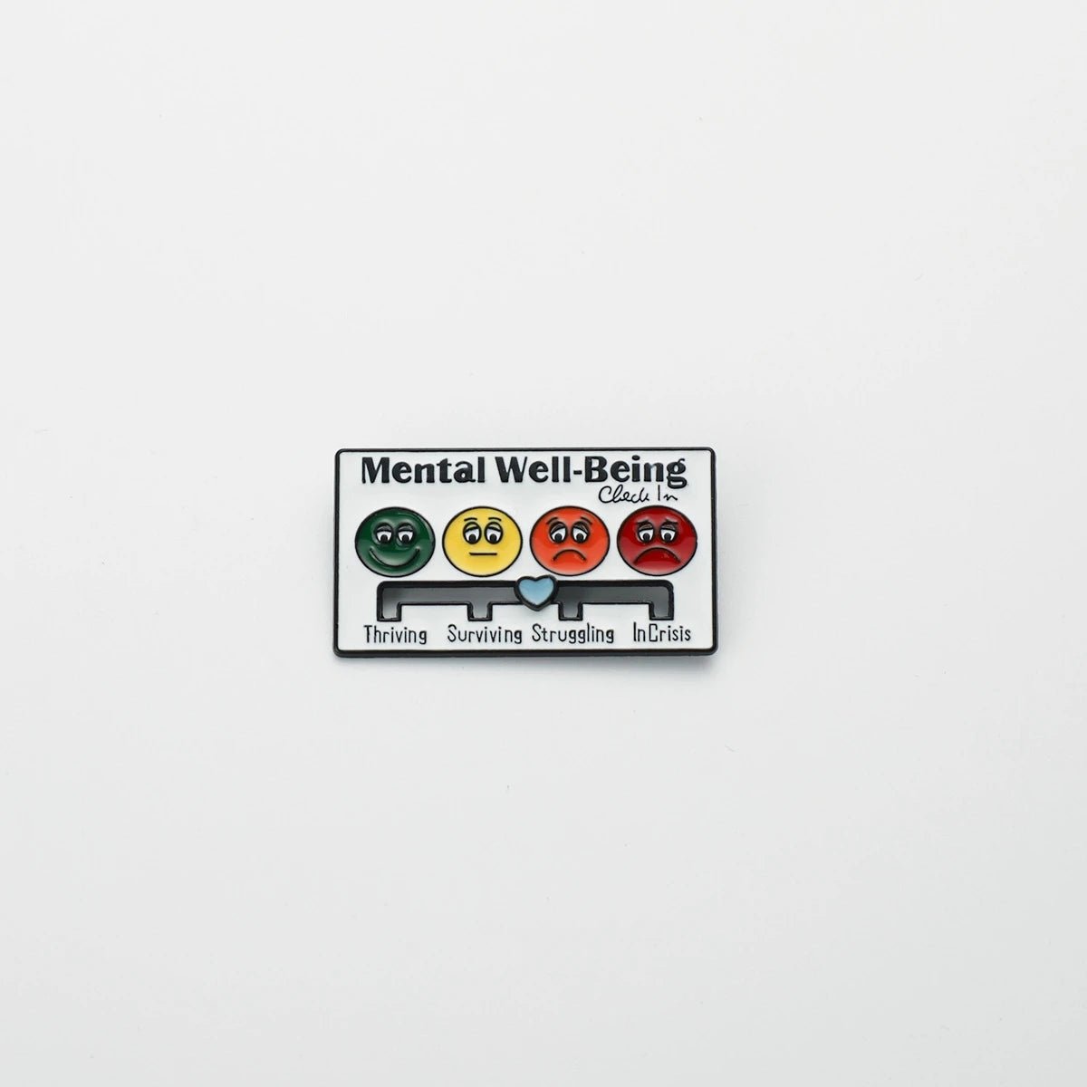 Social Battery Mood Tracker Enamel Pins — Emotions & Mental Health Badge Set