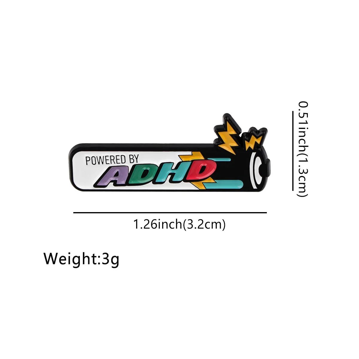 ADHD Quote Enamel Pin — Neurodivergent Awareness Lapel Badge